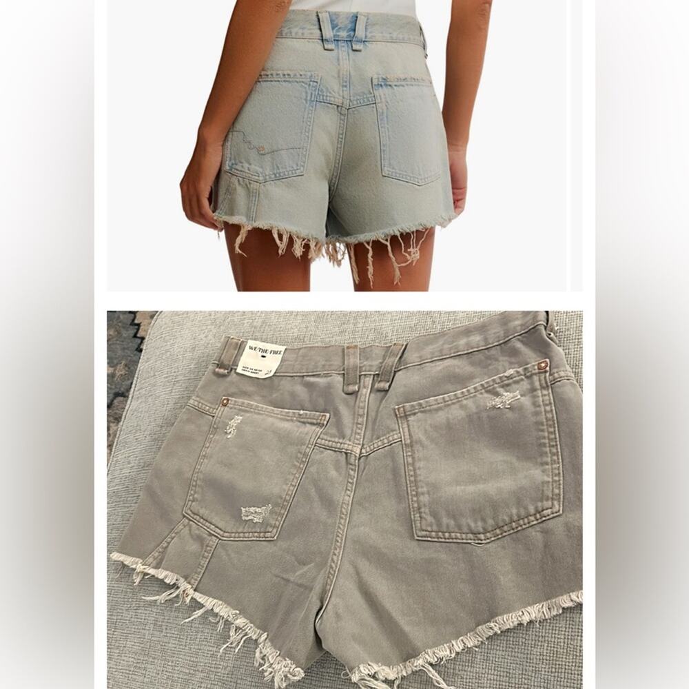 NWT Free People Now or Never distressed Denim Short, 31 - Picture 2 of 16